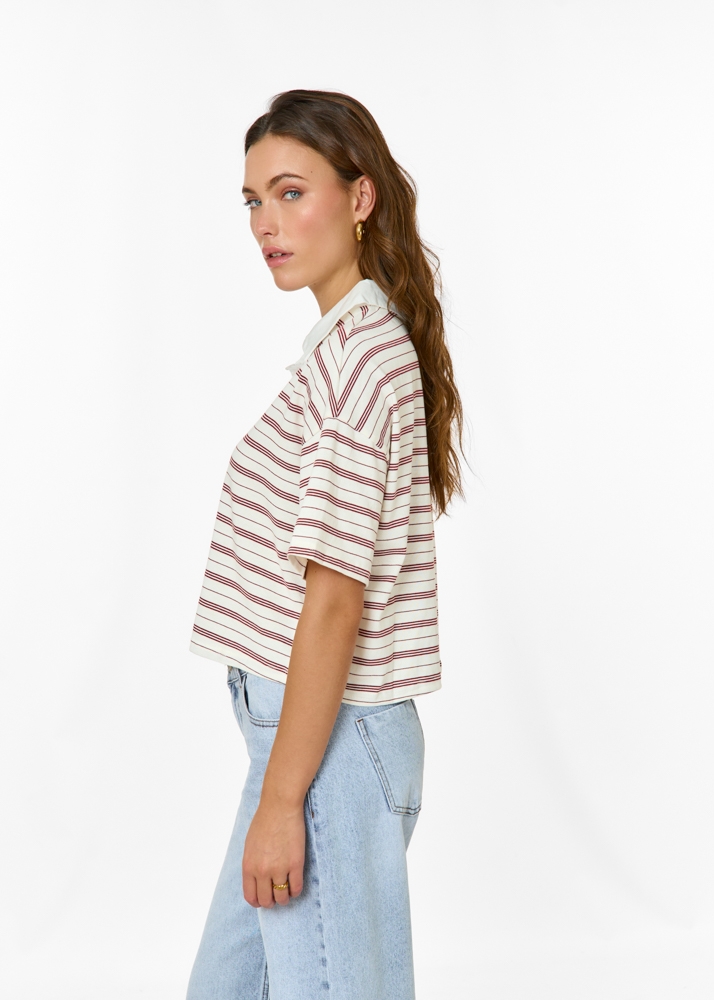 Emma gestreept polo t-shirt
