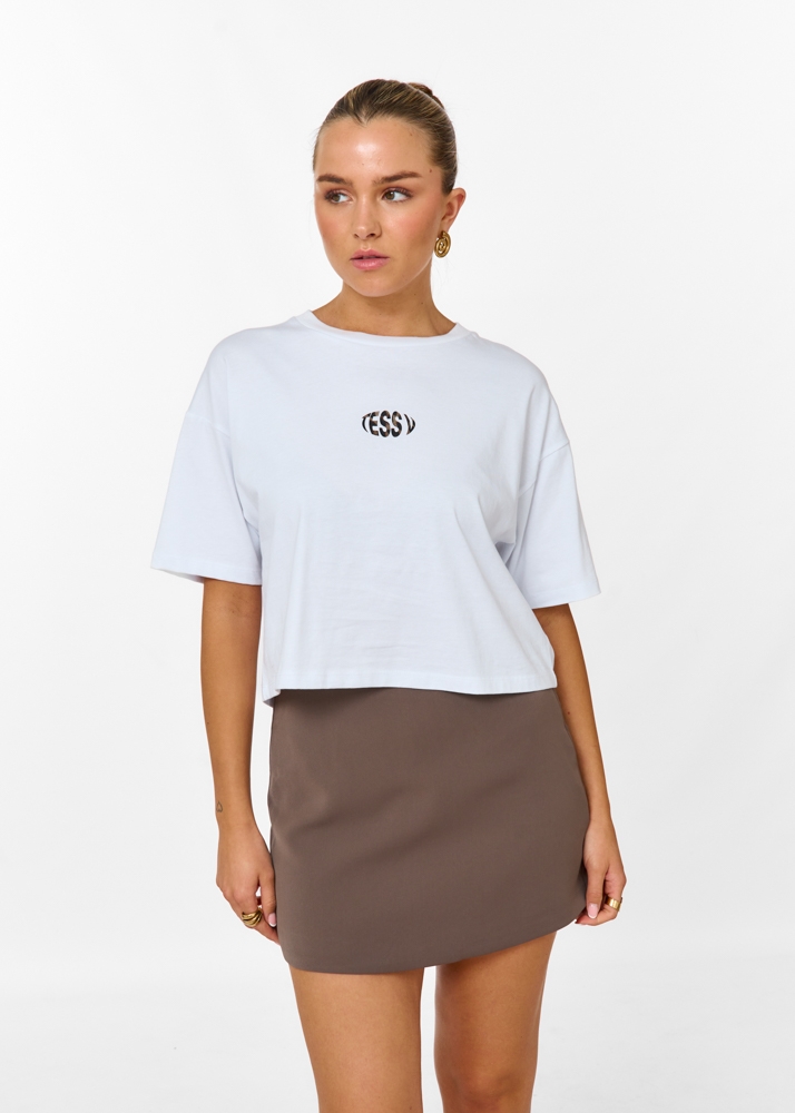 Brynn leopard cropped tshirt