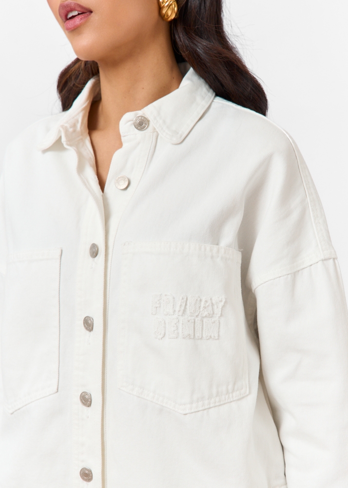 Oversized denim blouse