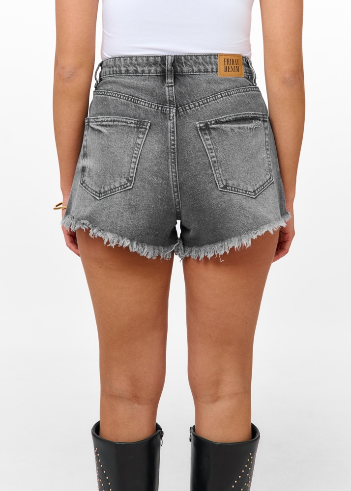 High waist jeans short