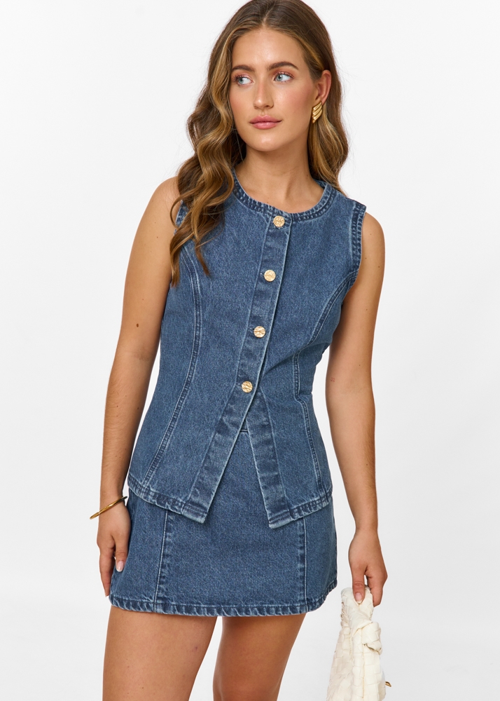 Natalia denim gilet