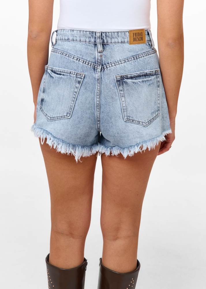 High waist jeans short