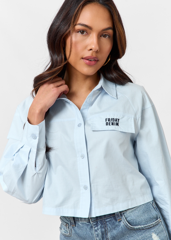 Friday Denim cropped blouse