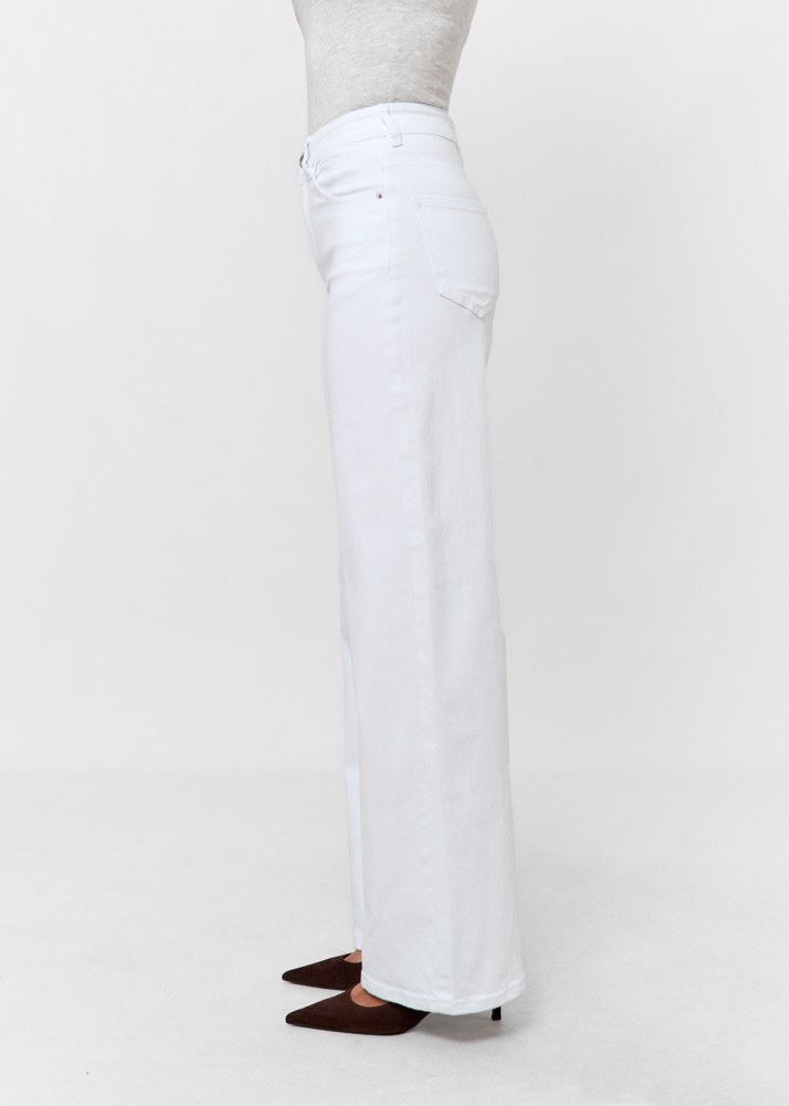 Wide leg stretch jeans