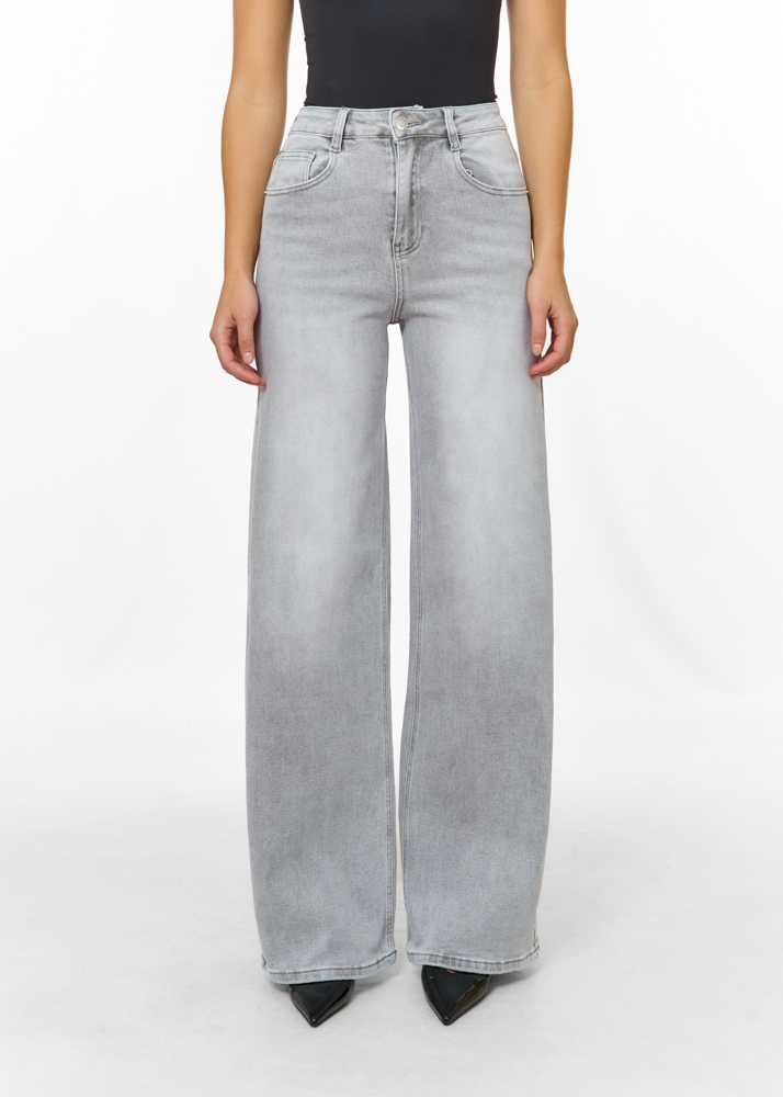 Wide leg stretch jeans