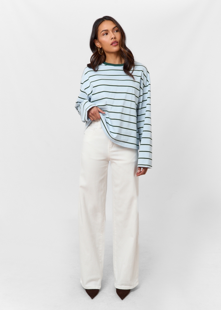 Wide leg stretch jeans