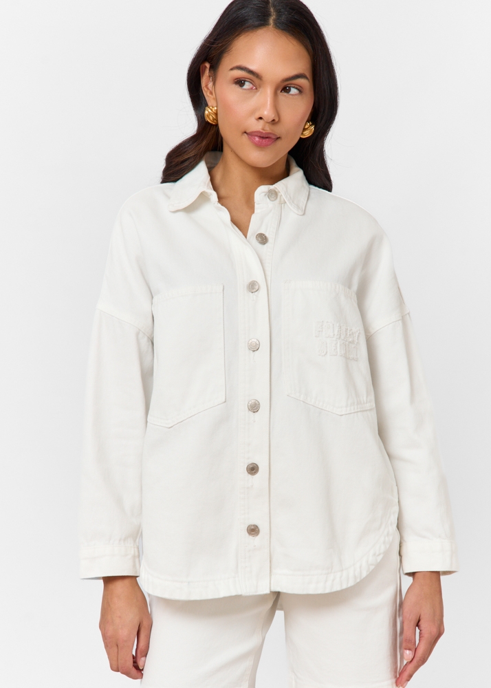 Oversized denim blouse