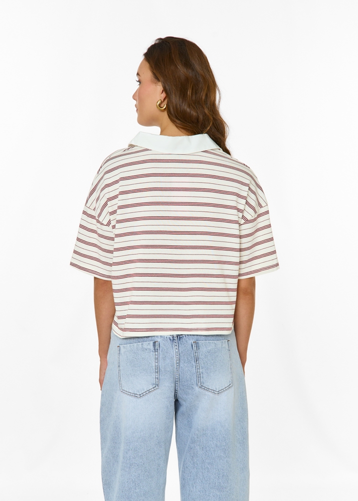 Emma gestreept polo t-shirt