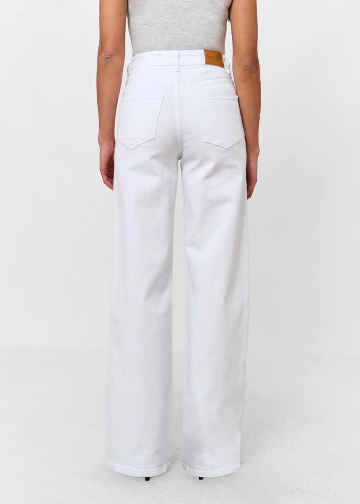 Wide leg stretch jeans