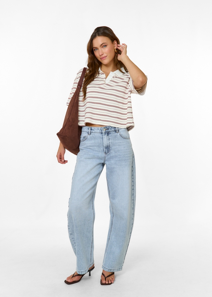 Emma gestreept polo t-shirt