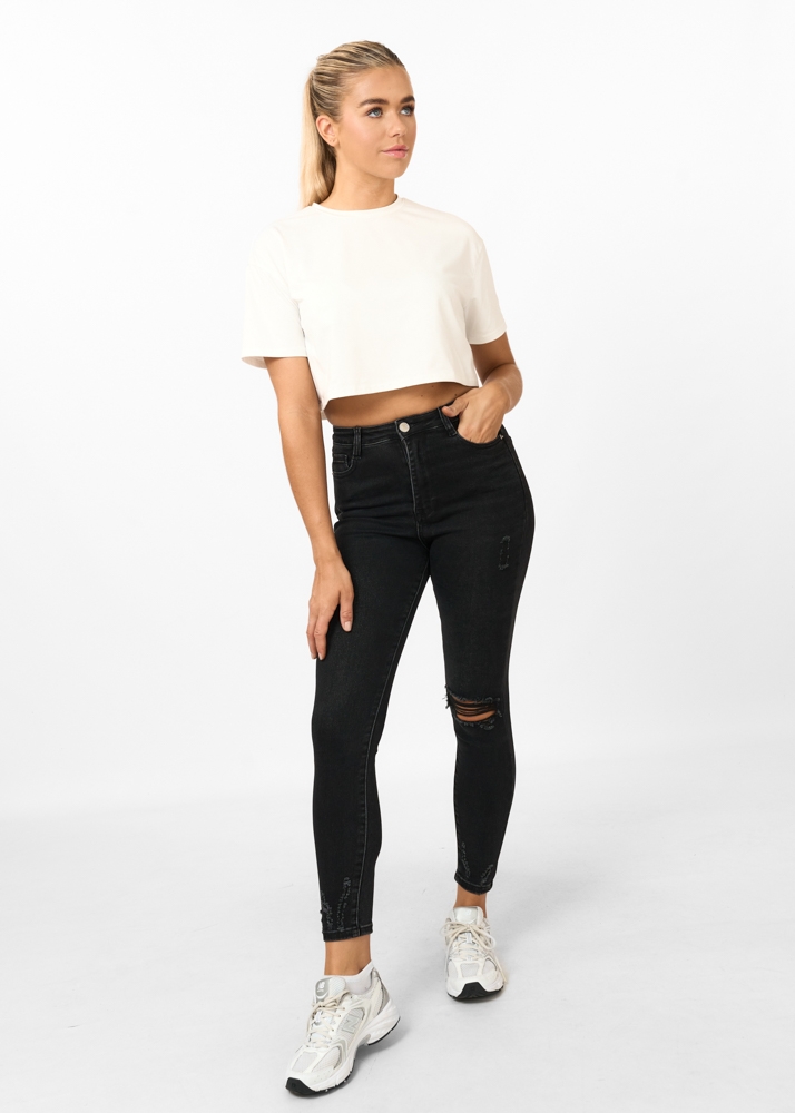 Skinny jeans destroyed